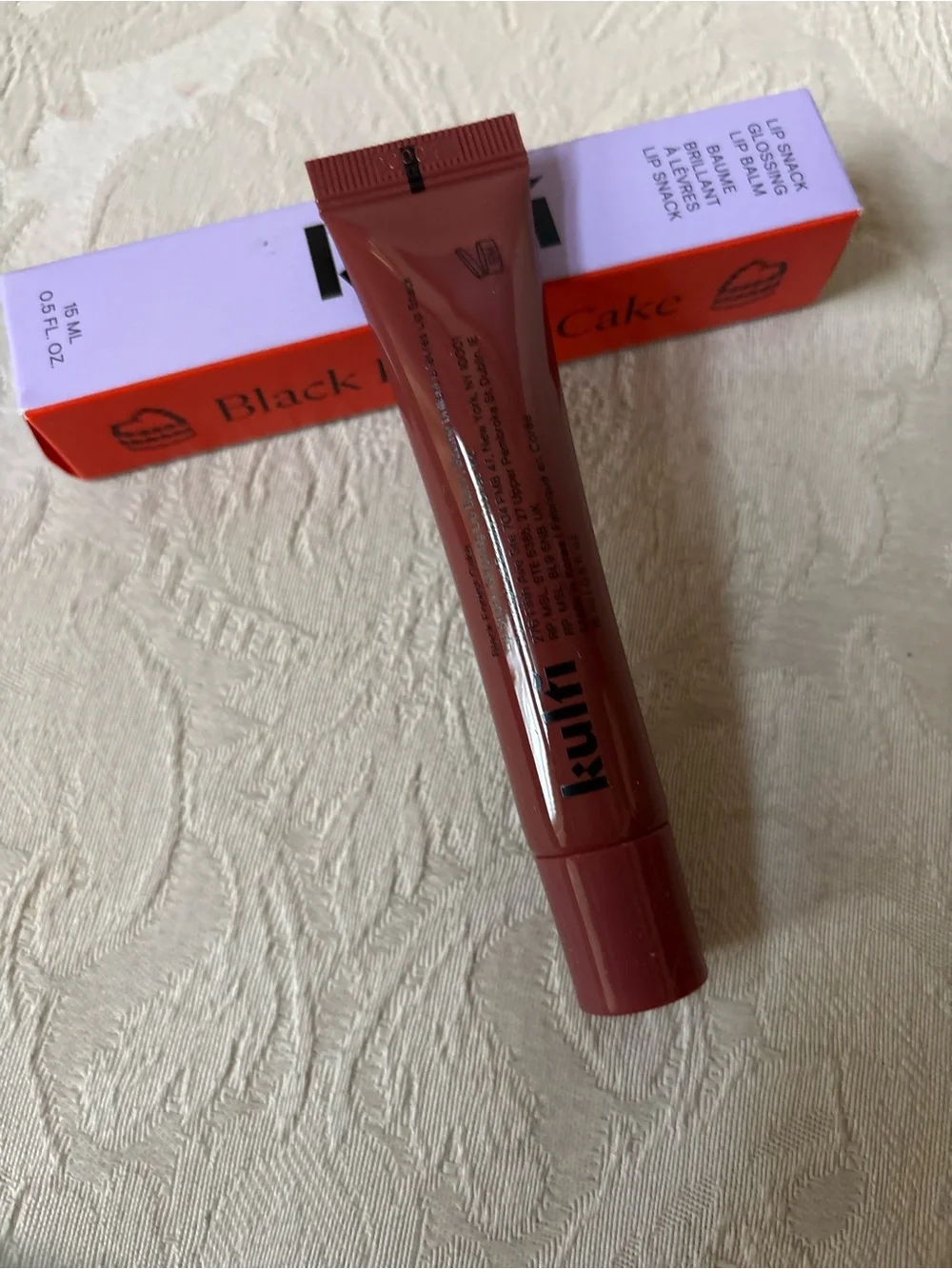 Kulfi Lip Snack Lipgloss Lip Balm in Black Forest Cake BNIB